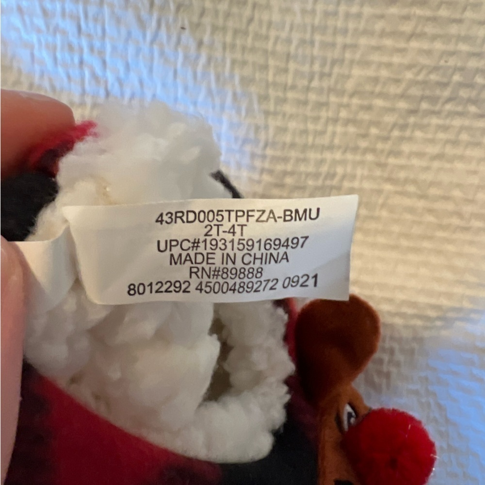 Rudolph the Red Nosed Reindeer Slippers - Picture 3 of 5